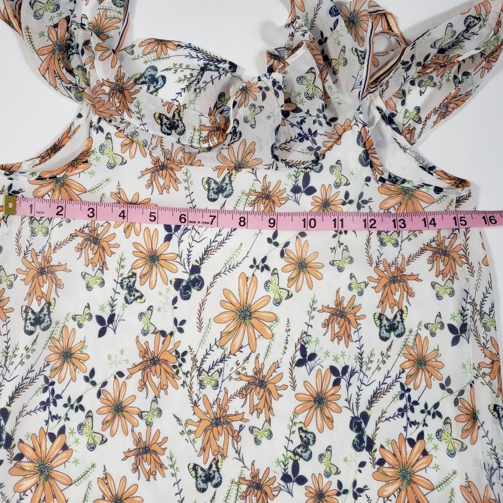 Max Studio Floral Ruffled Dress Size XS Maxi - Picture 12 of 12